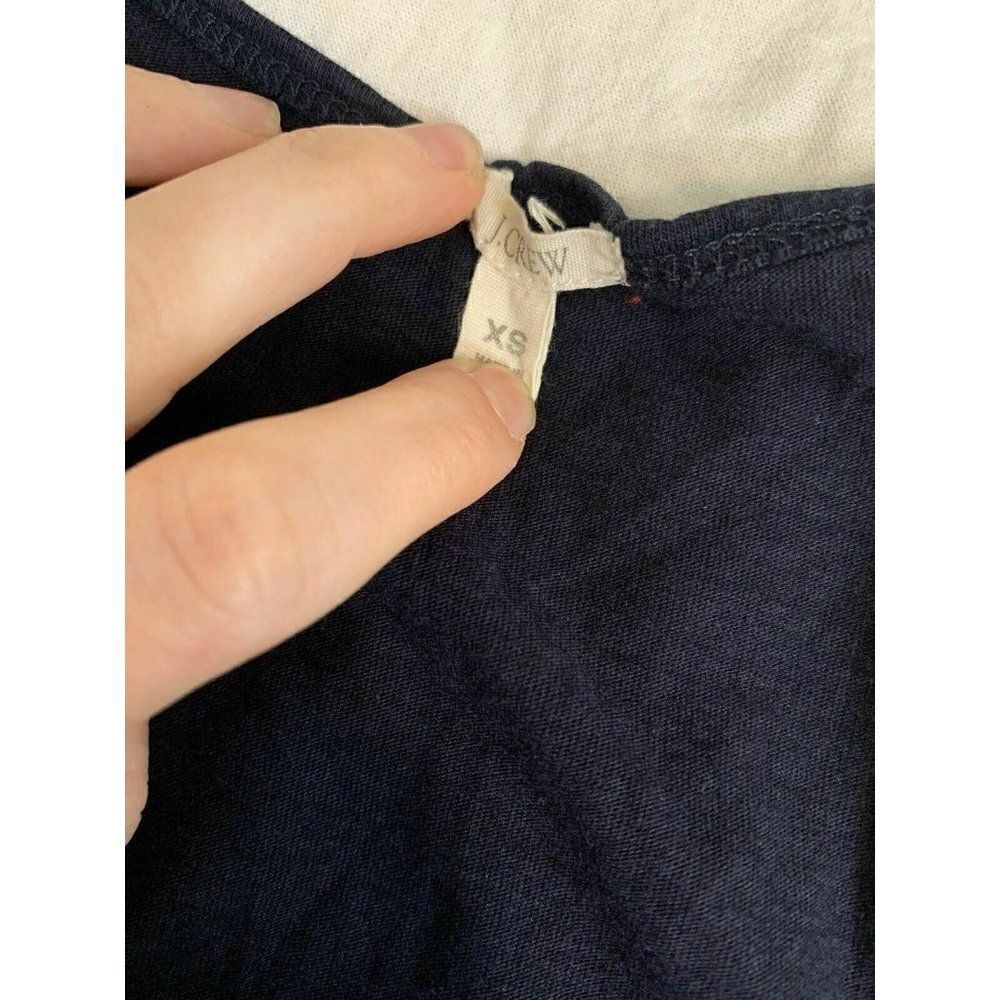 J Crew Navy Blue Scoop Neck Jersey Tank top - Picture 6 of 8